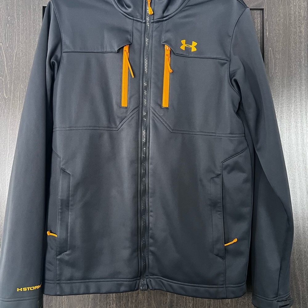 Under Armour Men's Performance Jacket in Gray and Orange